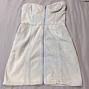 H&M Vintage Denim Zip Up Dress - Size 6